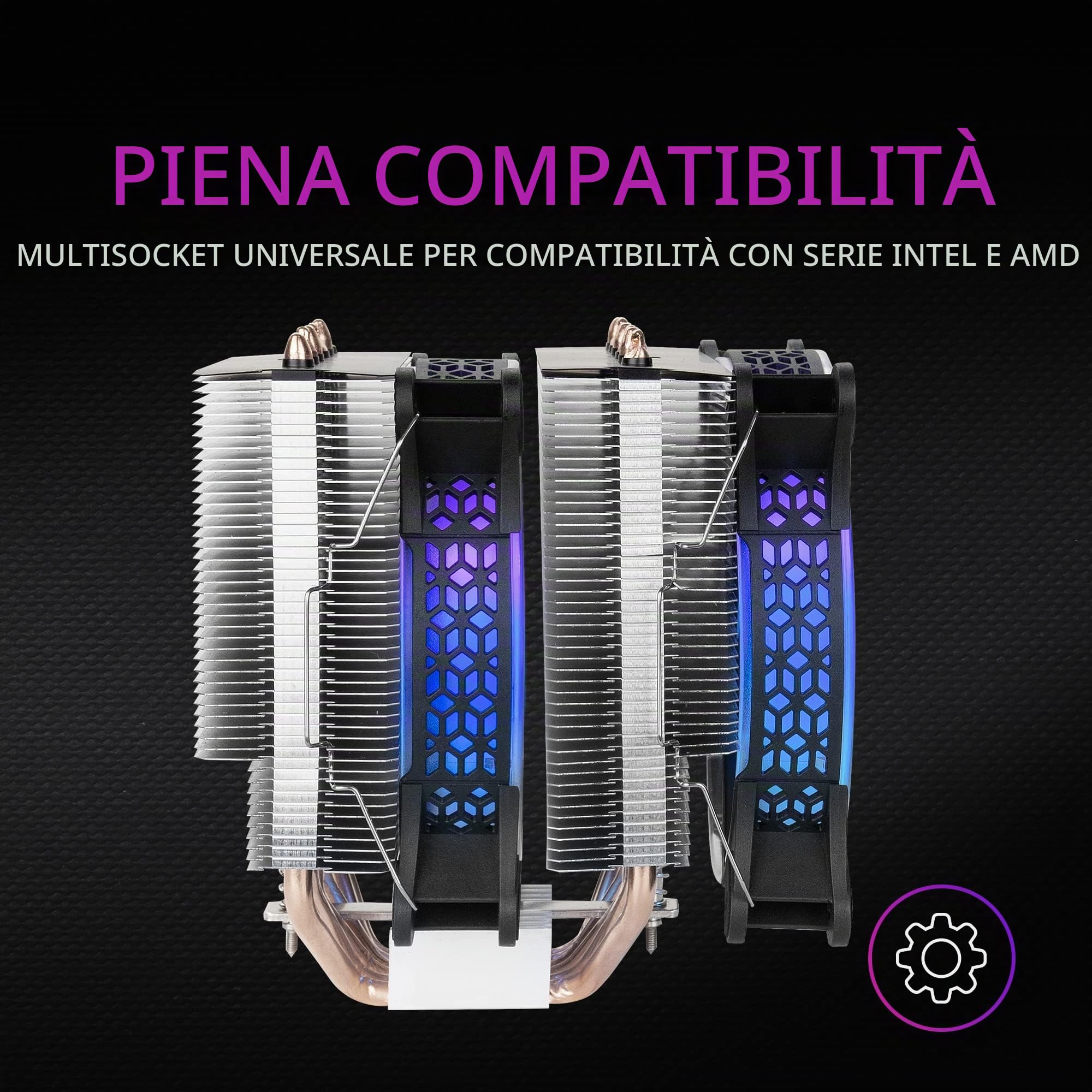 Mars Gaming ML-ONE120 Nero, Raffreddamento a Liquido CPU, TDP 200W, Infinity Mirror, Ventola FRGB Silenziosa, Universale Multisocket
