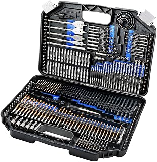 COMOWARE 246-Piece Drill Bit Set for Cordless Drills - Wood, Metal, Masonry & Screwdriver Bits Combo Kit