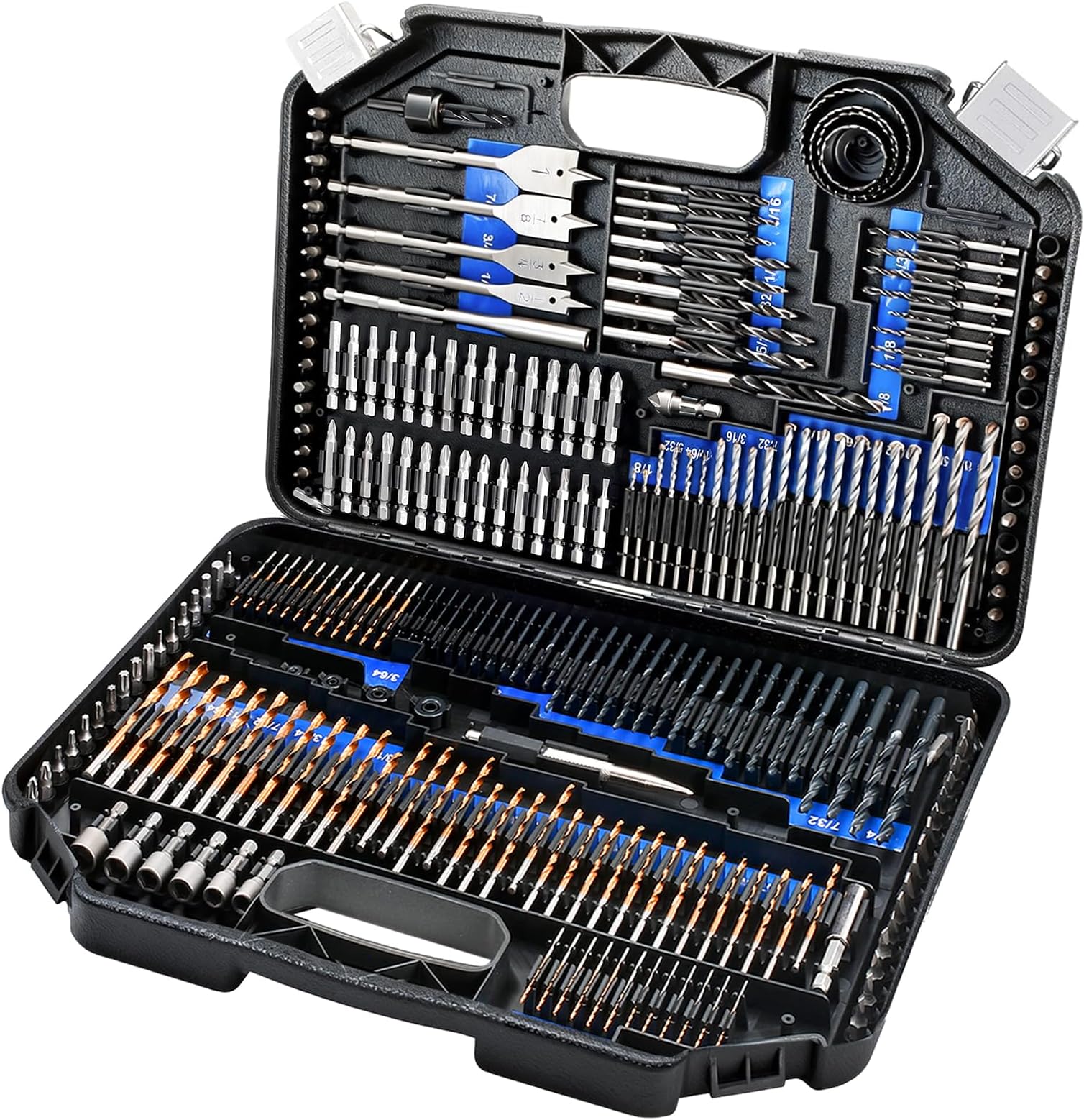 Drill Bit Set, 246 Pcs Drill Bit Sets for Cordless Drill, Metalworking & Multipurpose Drill Bits Set, Drill Driver Bit Set for Wood, Metal, Masonry, Cement and Screwdriver Bits Set Combo Kit