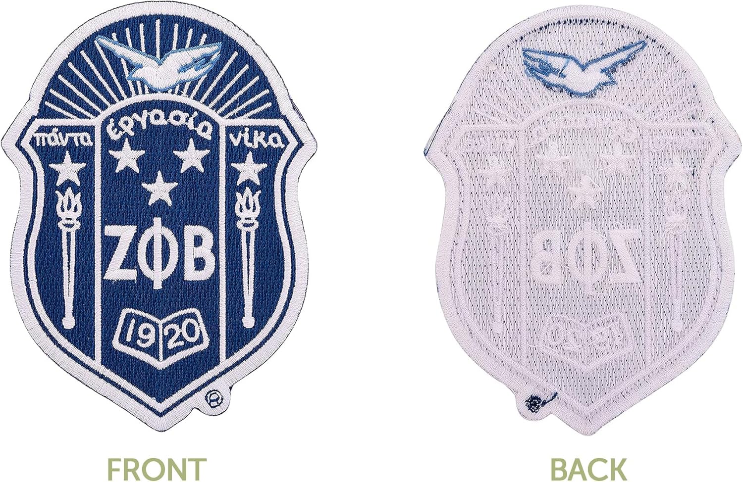 Desert Cactus Zeta Phi Beta Patch – Embroidered Iron On/Sew On Applique for Blazers, Jackets, Backpacks, Bags, Hats & Tactical Gear – Zetas ZPHIB (Design 1) (5 inch) (Pack of 2)