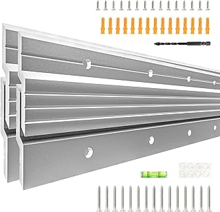 30 Inch French Cleat Picture Hanger French Cleat Heavy Duty Aluminum Z Bar Clips for Hanging Various Items, Including whiteboards, Mirrors, Photos, and More.(2 Pairs up to 200 lbs)