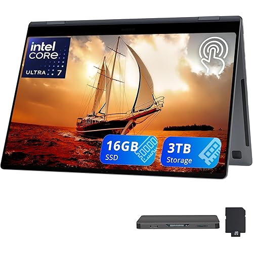 Samsung Galaxy Book4 Pro 360 Laptop, 16" AMOLED Touchscreen, Intel Ultra 7 155H, 16GB LPDDR5X, 3TB Storage(2TB SSD+1TB Docking Station Set), Backlit Keyboard, Fingerprint, Copilot AI, Win 11, Gray