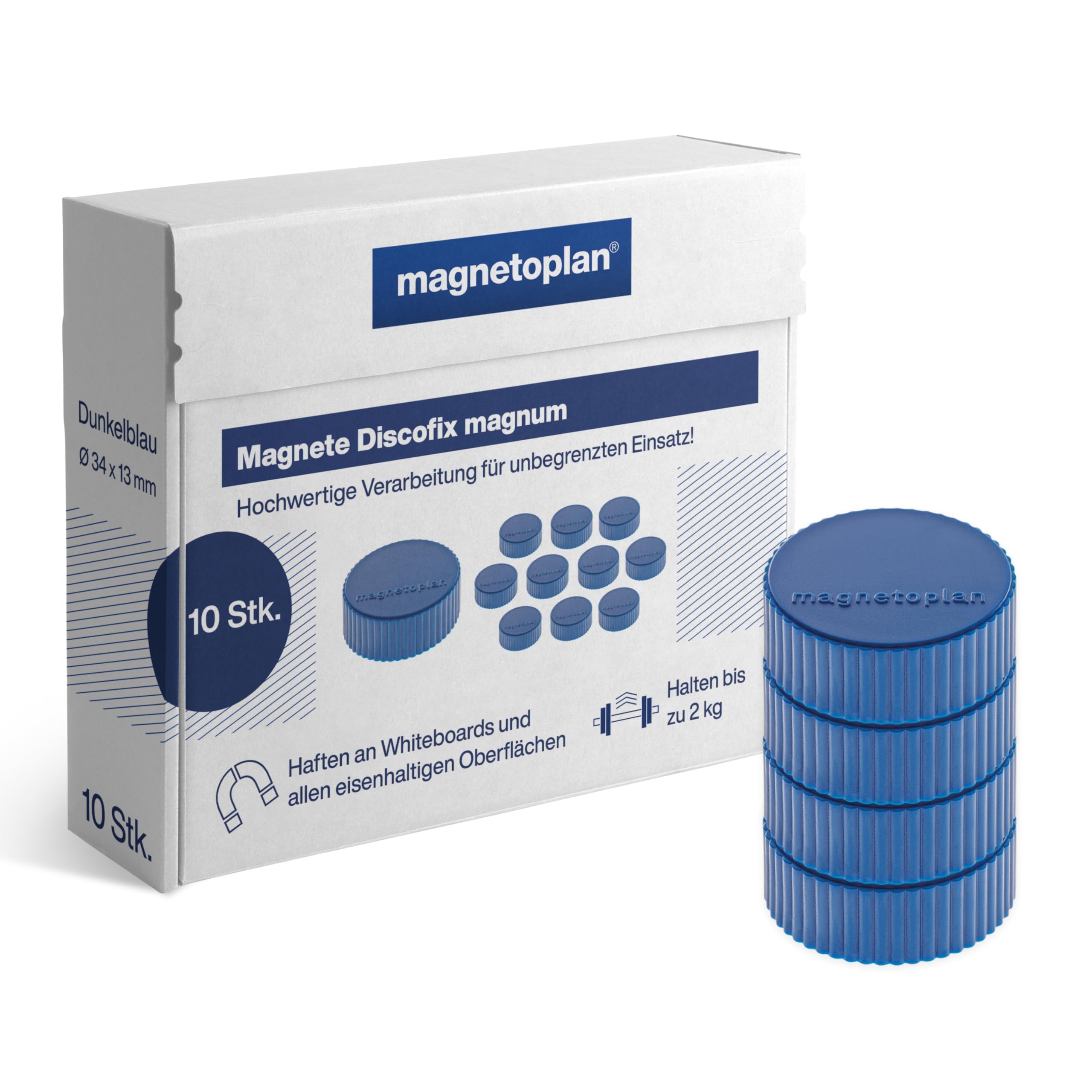 Magnetoplan Magnum Magnet Holder 34 mm 10 Items Dark Blue