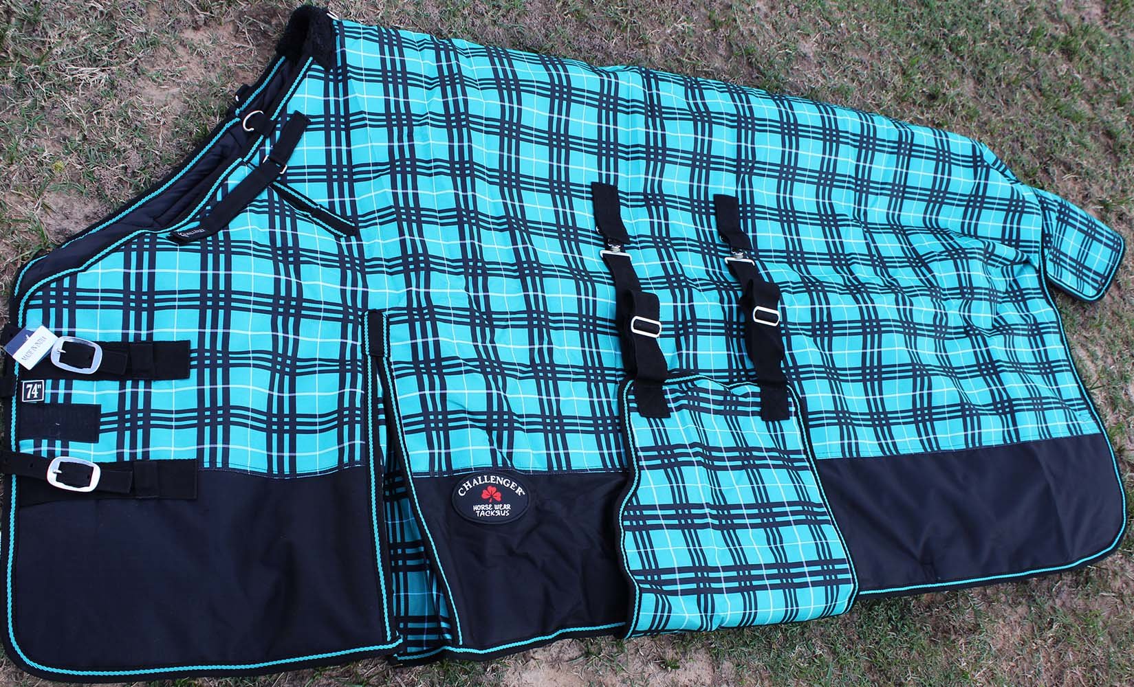 60" Challenger 1200D Turnout Waterproof Horse Tough Winter Blanket Heavy Belly Band 579B