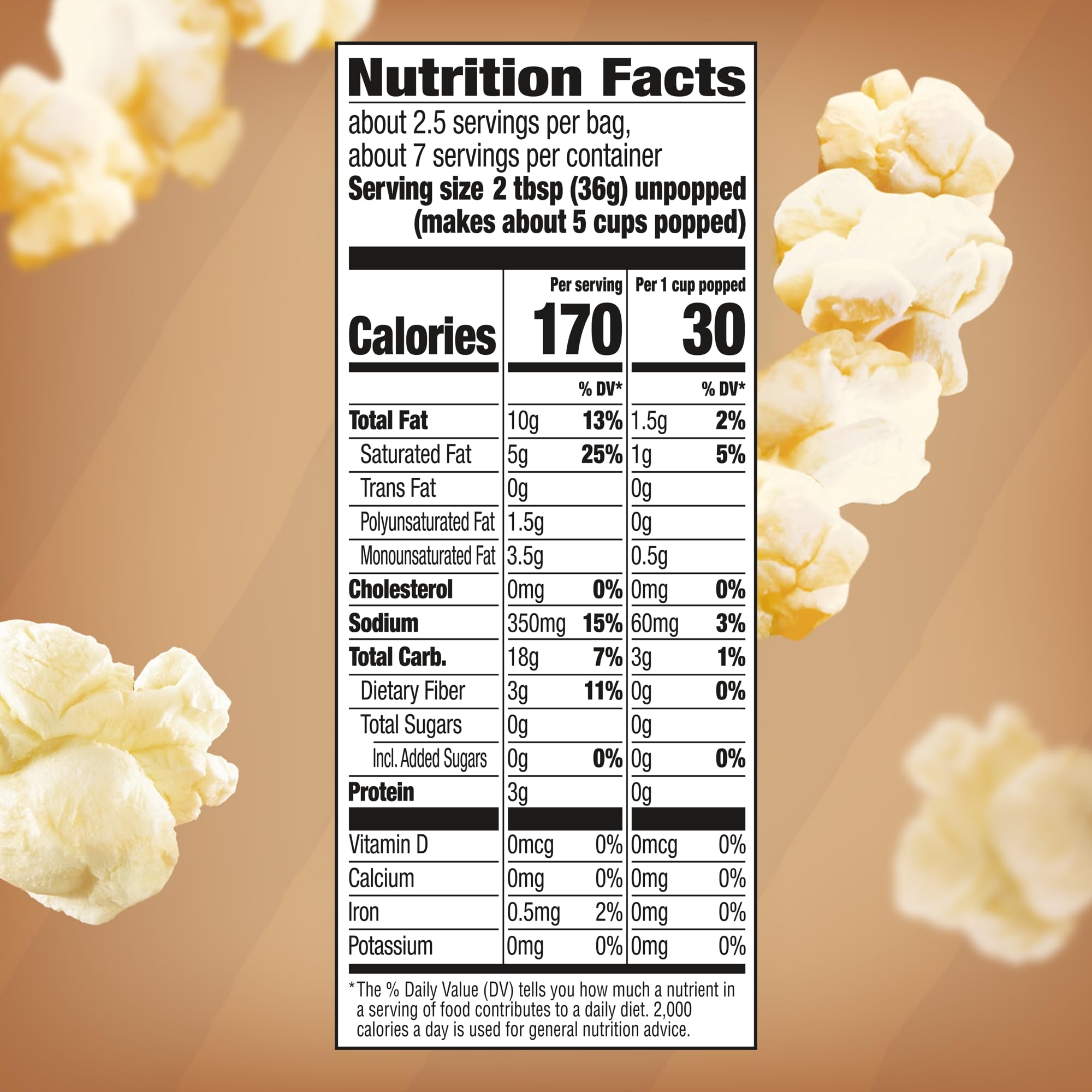 Popcorn Micro-ondes Orville Redenbacher Naturals Simply Salted (6 sacs/560g)
