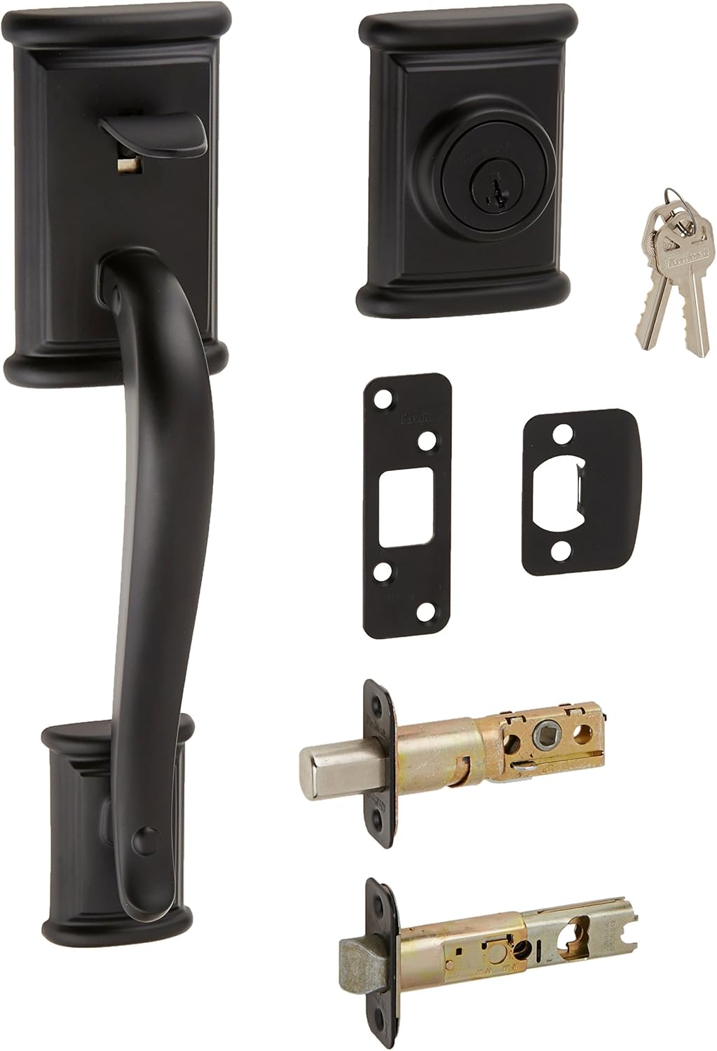 Kwikset 800ADHLIP-514 Ashfield Single Cylinder Exterior Handleset Iron Black Finish