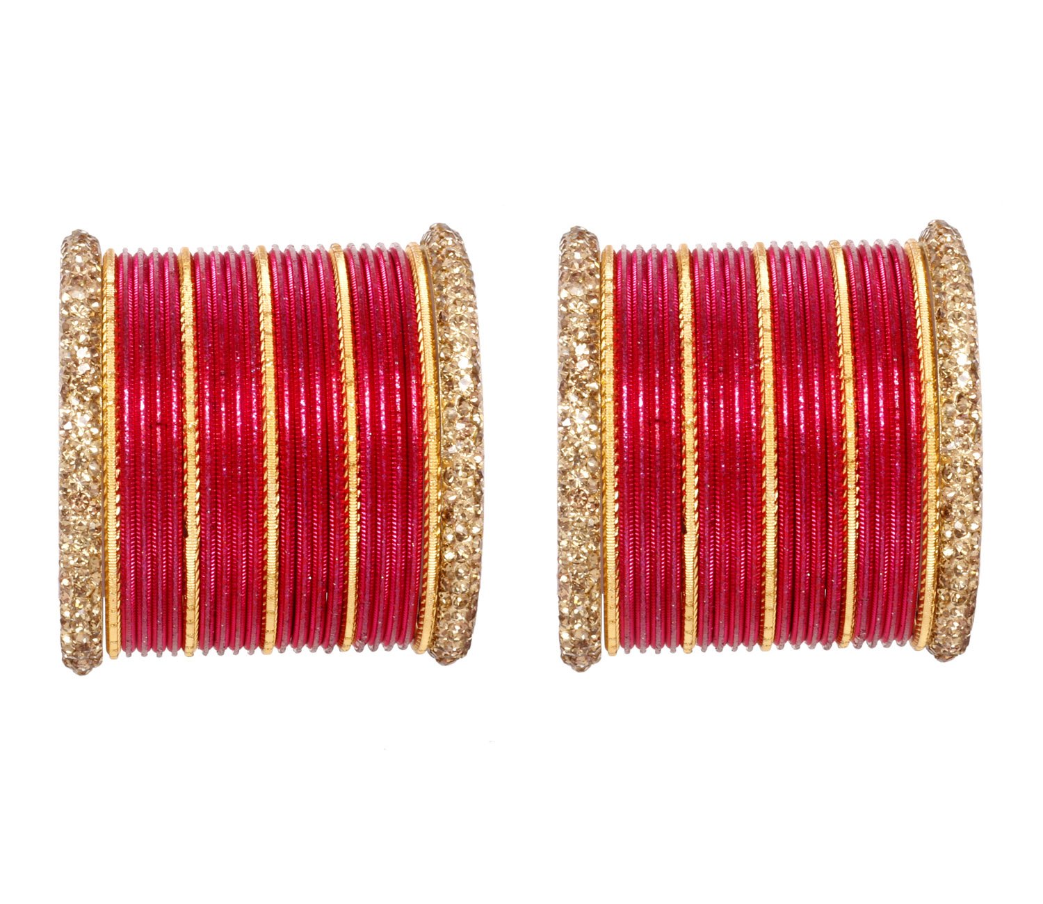 Sanara Traditional Antique Crystal Lac Churi Kada Made Bangle Set Women/Bangles Set for Girls Hand Jewellery (Carrot Pink, 2.4) (B079QKC3T7) Amazon Price History, Amazon Price Tracker