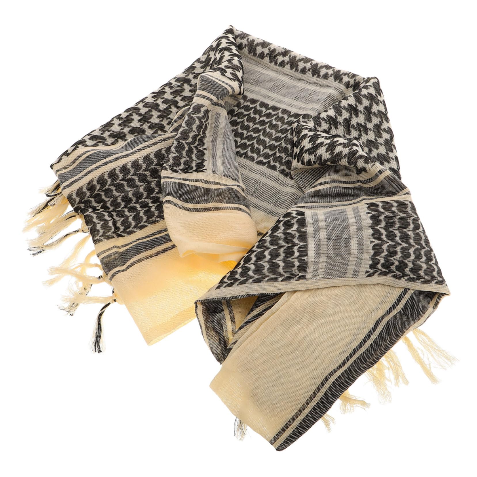 Toddmomy Men's Scarves Turban Wrap Neck Scarf Warm Arab Scarf Soft Cotton Multi-use Headwrap for