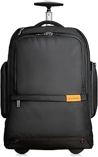 EVERKI Wheeled 123 mochila para portátil com rodas – para portátil 15,6" e MacBook 16", bagagem de mão com rodas substituíveis, bolsa de trabalho para profissionais