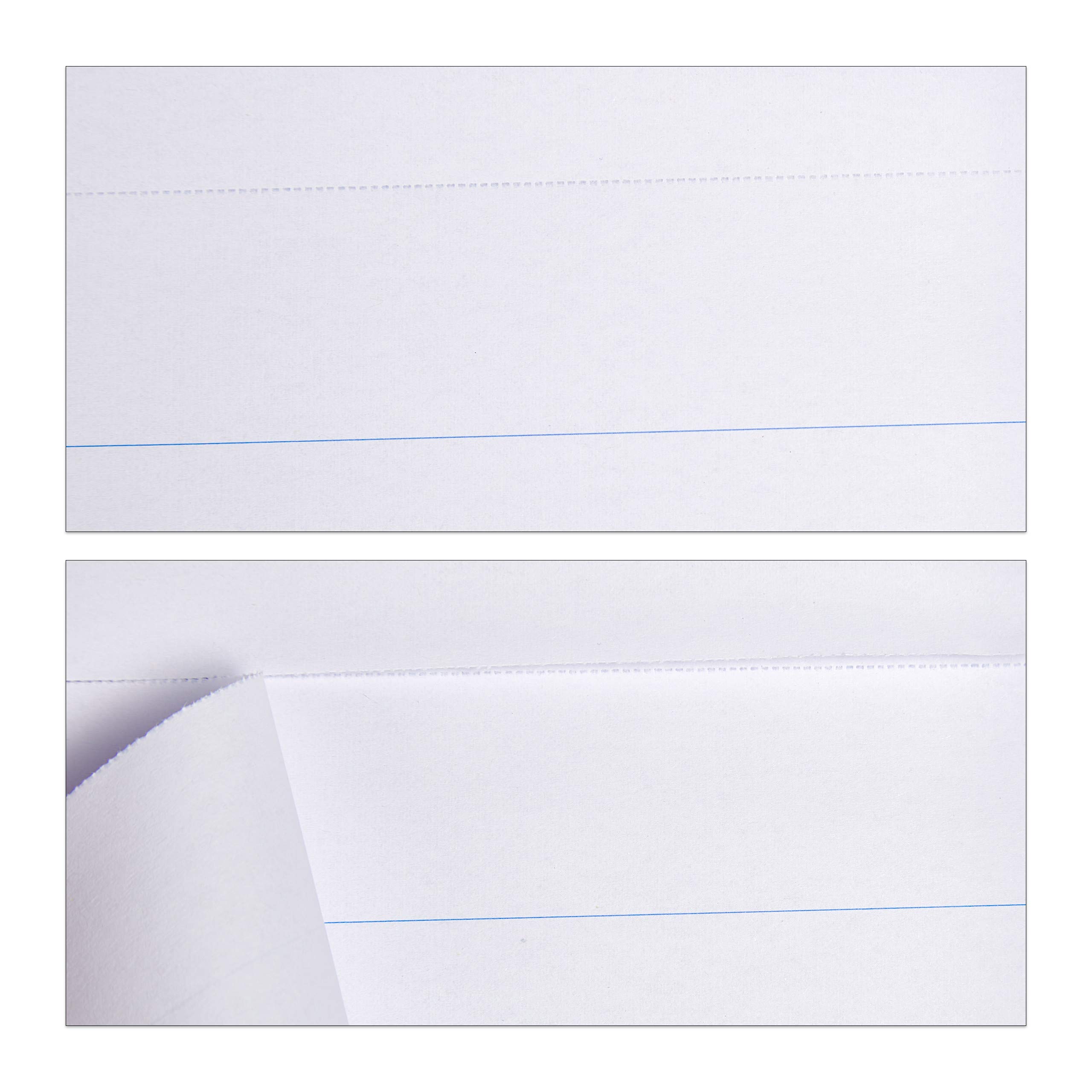 Relaxdays Papel de Rotafolio, Rollo de 50 Hojas a Rayas, Bloc Pizarra, 60 g/m², 6 Perforaciones, 57,5 x 81 cm, Blanco