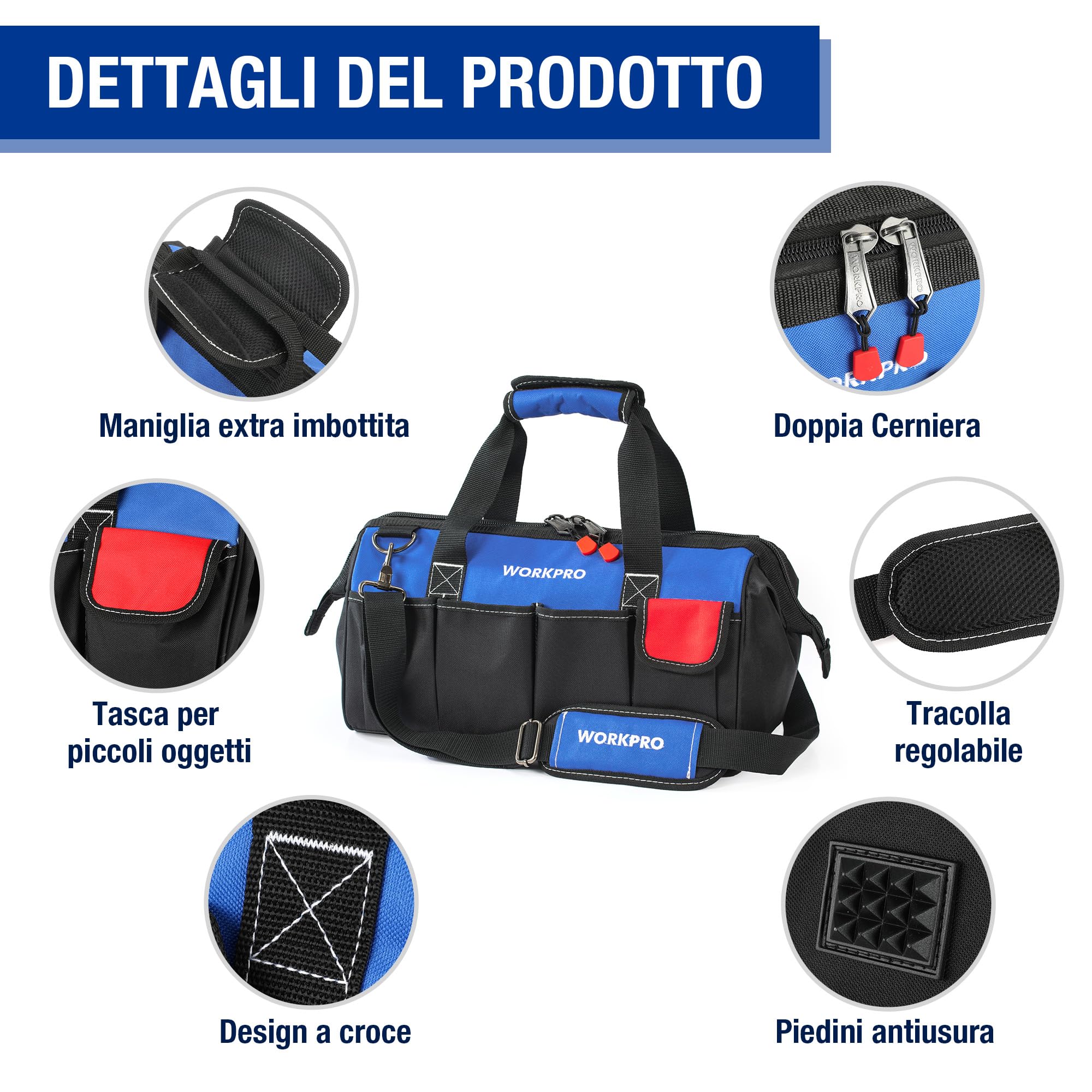 WORKPRO Borsa per attrezzi unisex