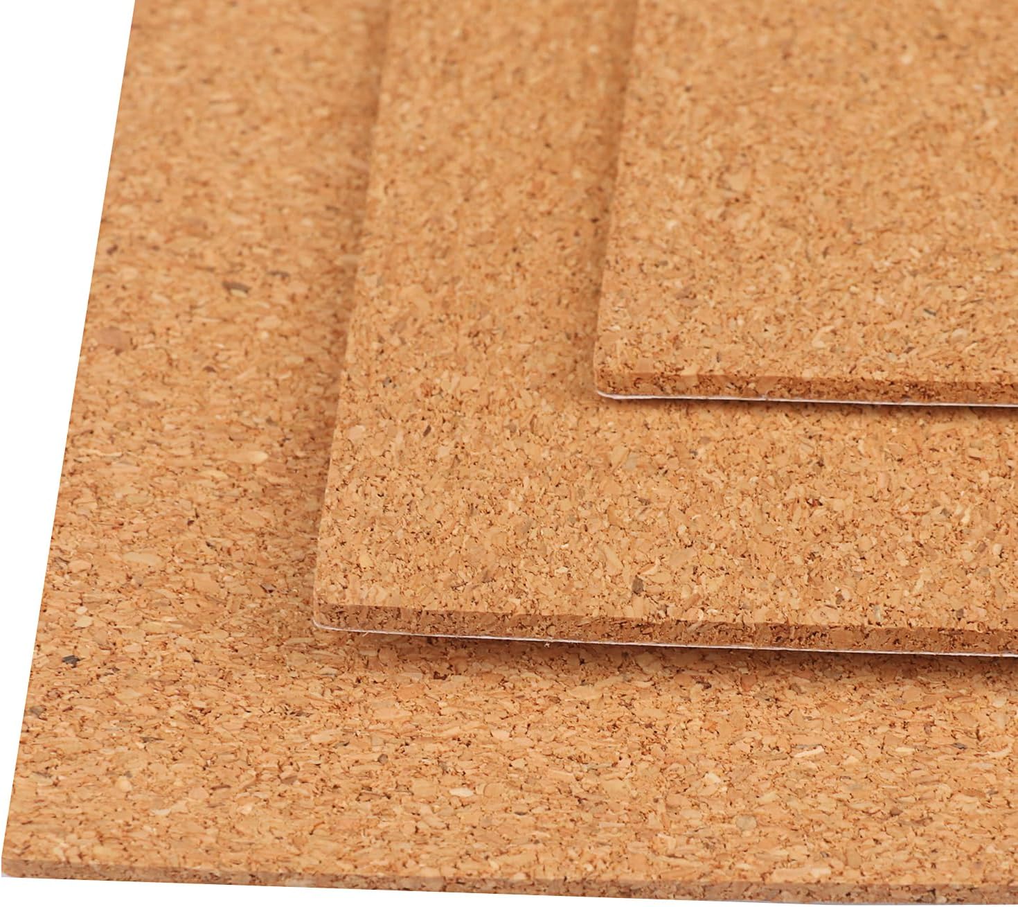 60 Pack Self Adhesive Cork Squares, 6 x 6 Inches Cork Backing for Coasters, Cork Squares for DIY Crafts and Coasters, Natural Soft Wood with Strong Adhesion Backing, 2 mm Thick,by GNIEMCKIN. - Image 3