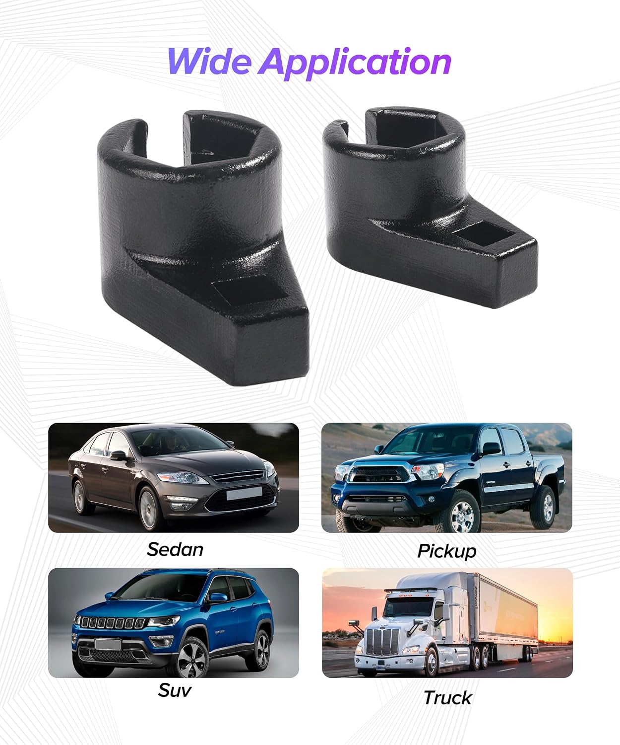O2 Sensor Socket,Car Accessories Universal Oxygen Sensor Socket with Premium Steel,Automotive Replacement,3/8-Inch Drive by 7/8-Inch,Preventing Damage to Wires,Suitable for Most Vehicles