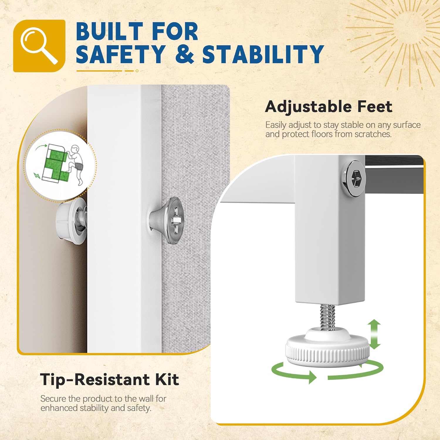 DWVO Fabric Dresser for Bedroom, Tall Dresser with 8 Drawers, Storage Tower with Fabric Bins, Chest of Drawers for Closet & Living Room - Sturdy Steel Frame, Wooden Top - Image 7