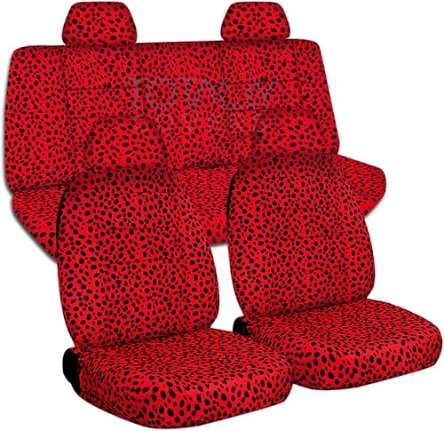 TOTALLY COVERS Compatible con fundas de asiento Volkswagen VW 1998-2011 con estampado animal de escarabajoinsecto mariquita - Juego completo