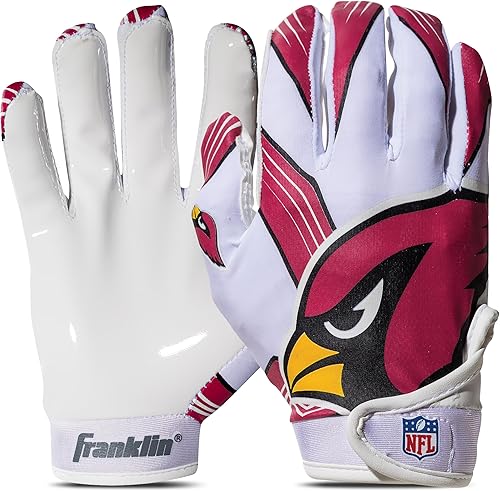 Miniatura 16 de Franklin Sports - Guantes de receptor de fútbol americano juvenil de la NFL, par de guantes de fútbol para niños con logotipos de equipos de la NFL