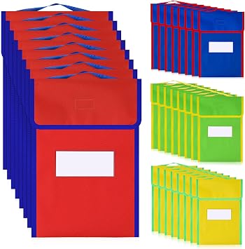 Buryeah 32 Pcs Large Book Bags for Classroom Book Pouches Bulk