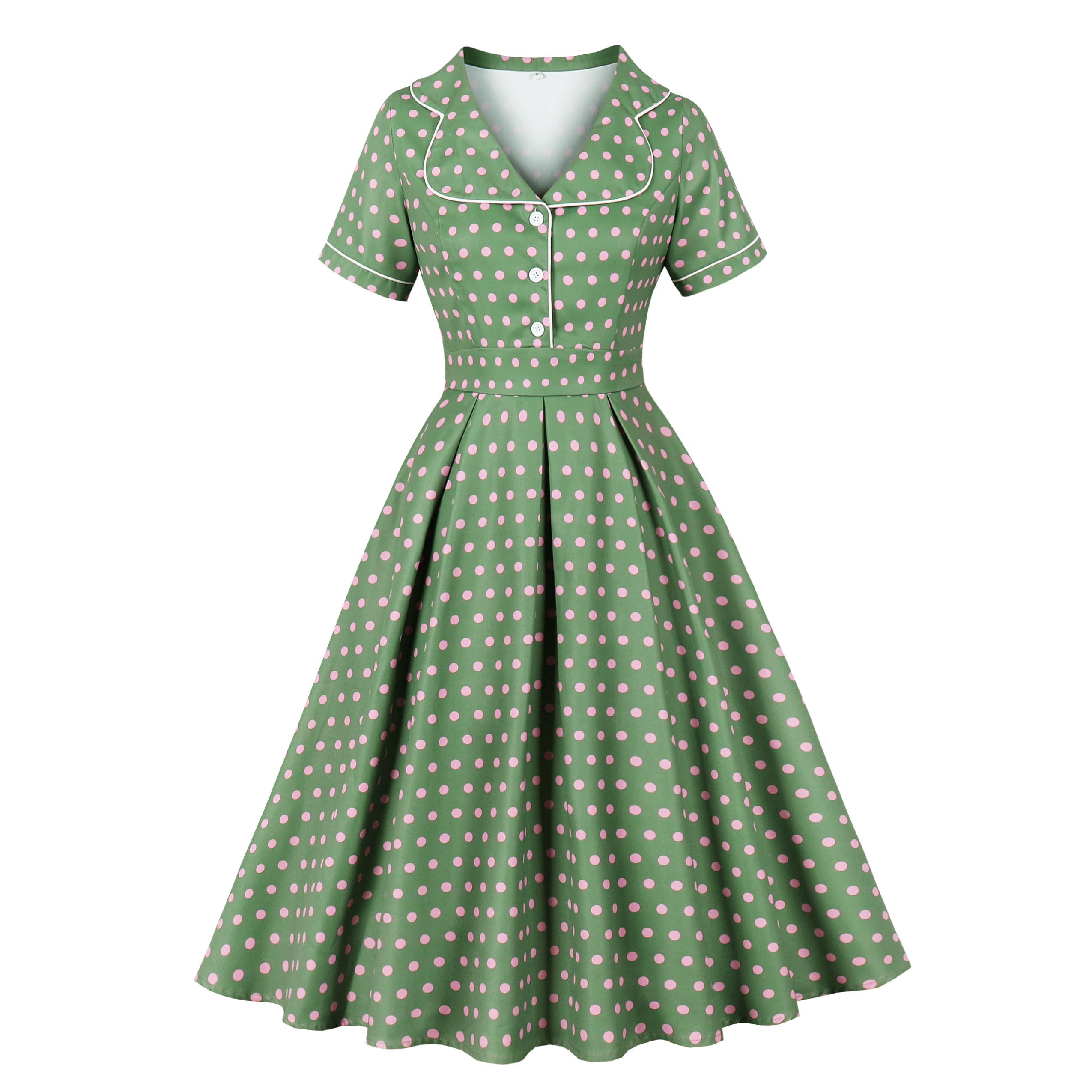 Wellwits Women's Polka Dot Blazer Cocktail Dress