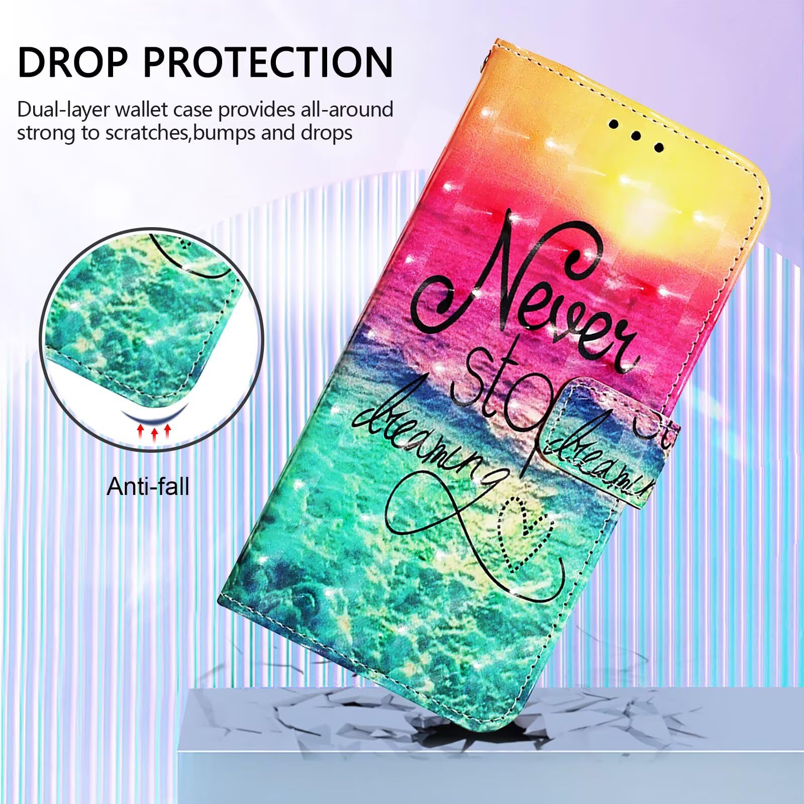 Funda Cartera Para Vivo V50 5G | Diseño Floral Con Soporte Plegable | Cuero Y TPU | Protección Antigolpes