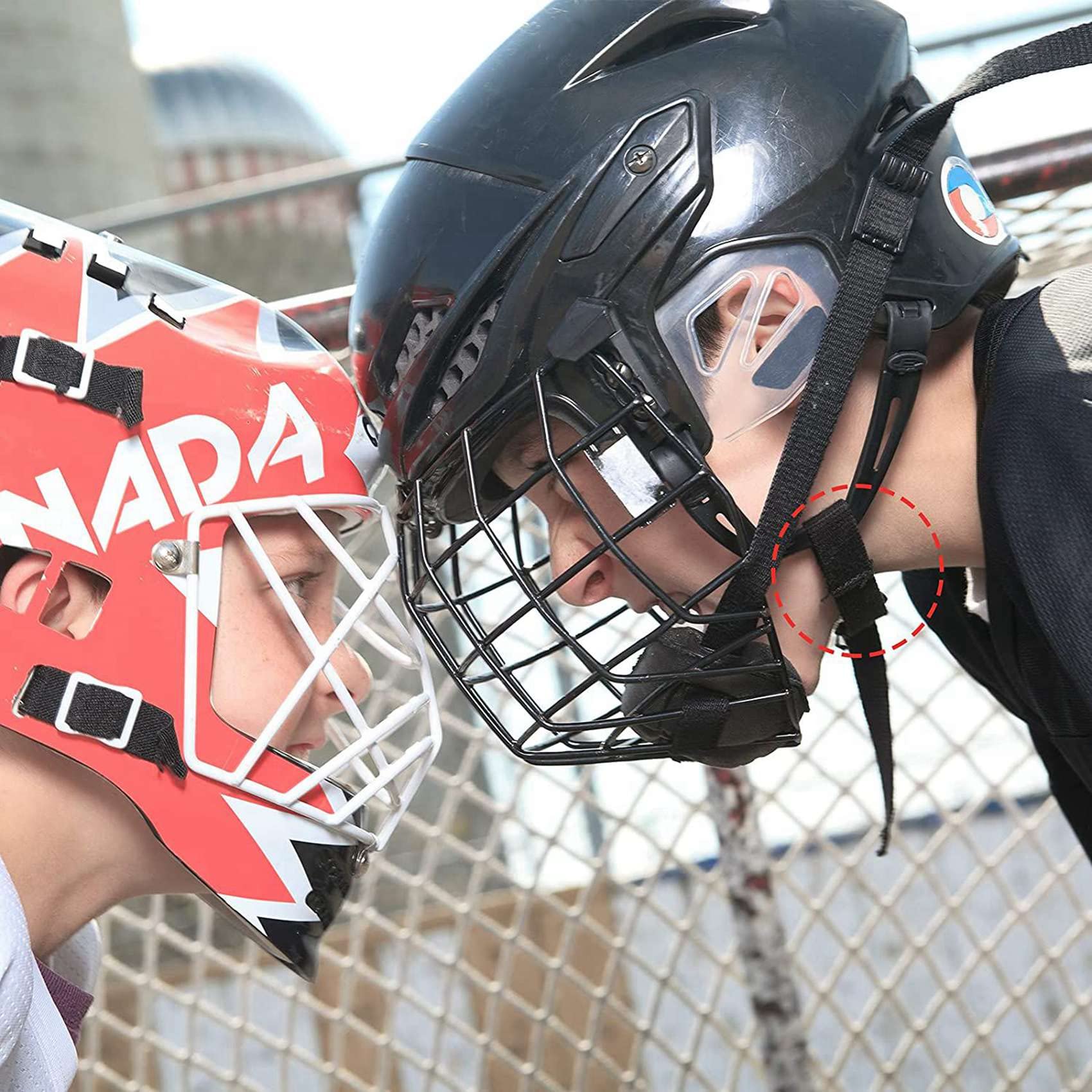 Sottogola Per Casco Da Hockey - Fibbie Rimovibili, Confezione Da 6 Pezzi - Foto 11
