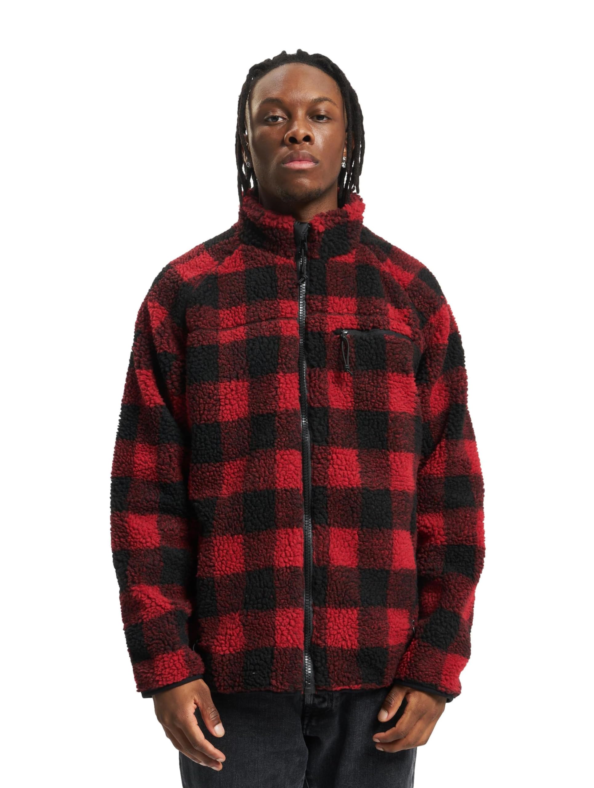 Brandit Teddyfleece Jacket, color: red/black, size: XL