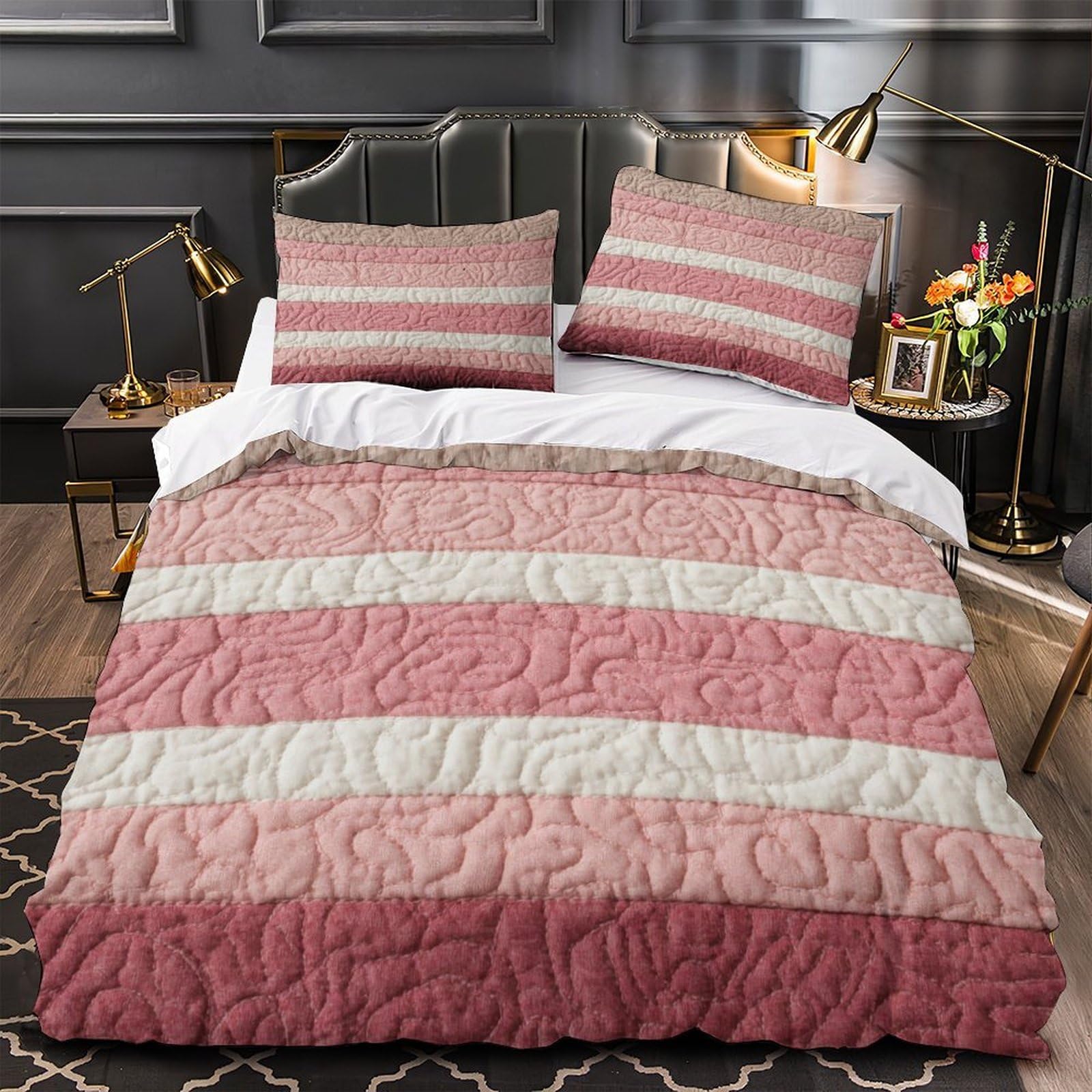 Parure de lit microfibre rose pour relooker une chambre d'adolescent avec style et modernité