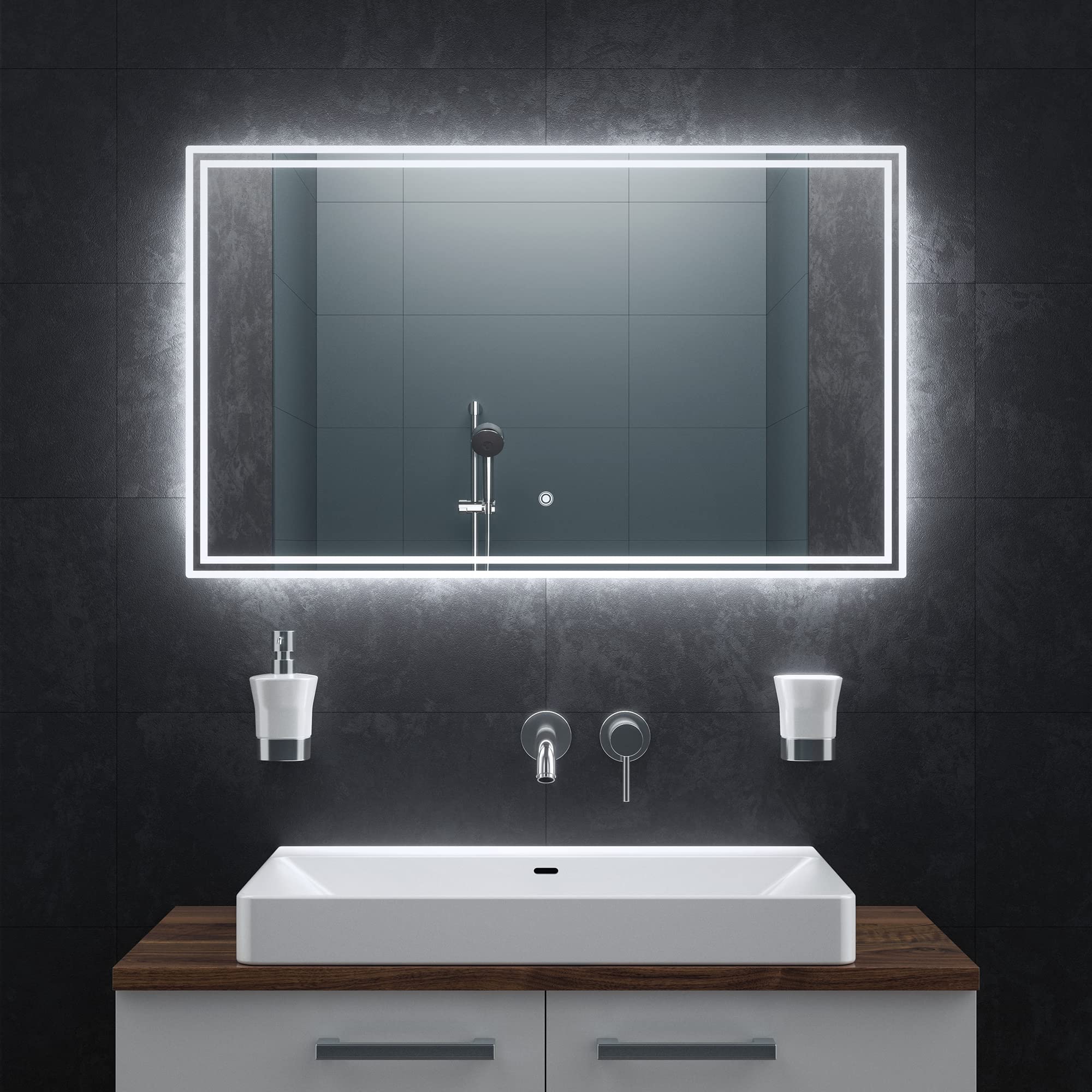 Bringer LED Badspiegel 100x60 cm – Modell BRS107