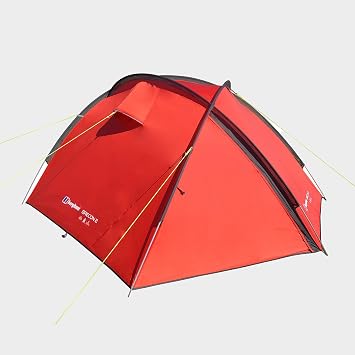Berghaus Brecon 2 Tent for 2 People for Harsh Weather Conditions, 2 Man, Compact, Lightweight, Dome, Easy to Pitch, Backpacking, Festivals, Weekend Trips, Wild Camping, Hiking, 5000mm HH, Red