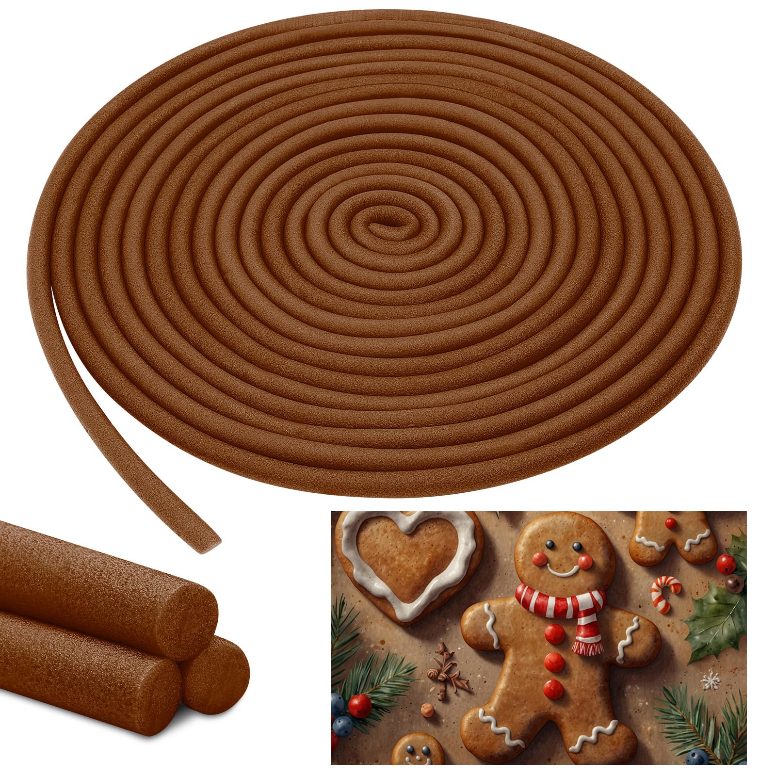 Frienda 5/8 Inch x 40 Ft Brown Foam Noodles for Crafts Versatile Pool Noodles Foam Tubes Cylinder Rods for Modeling, DIY Arts and Crafts Supplies
