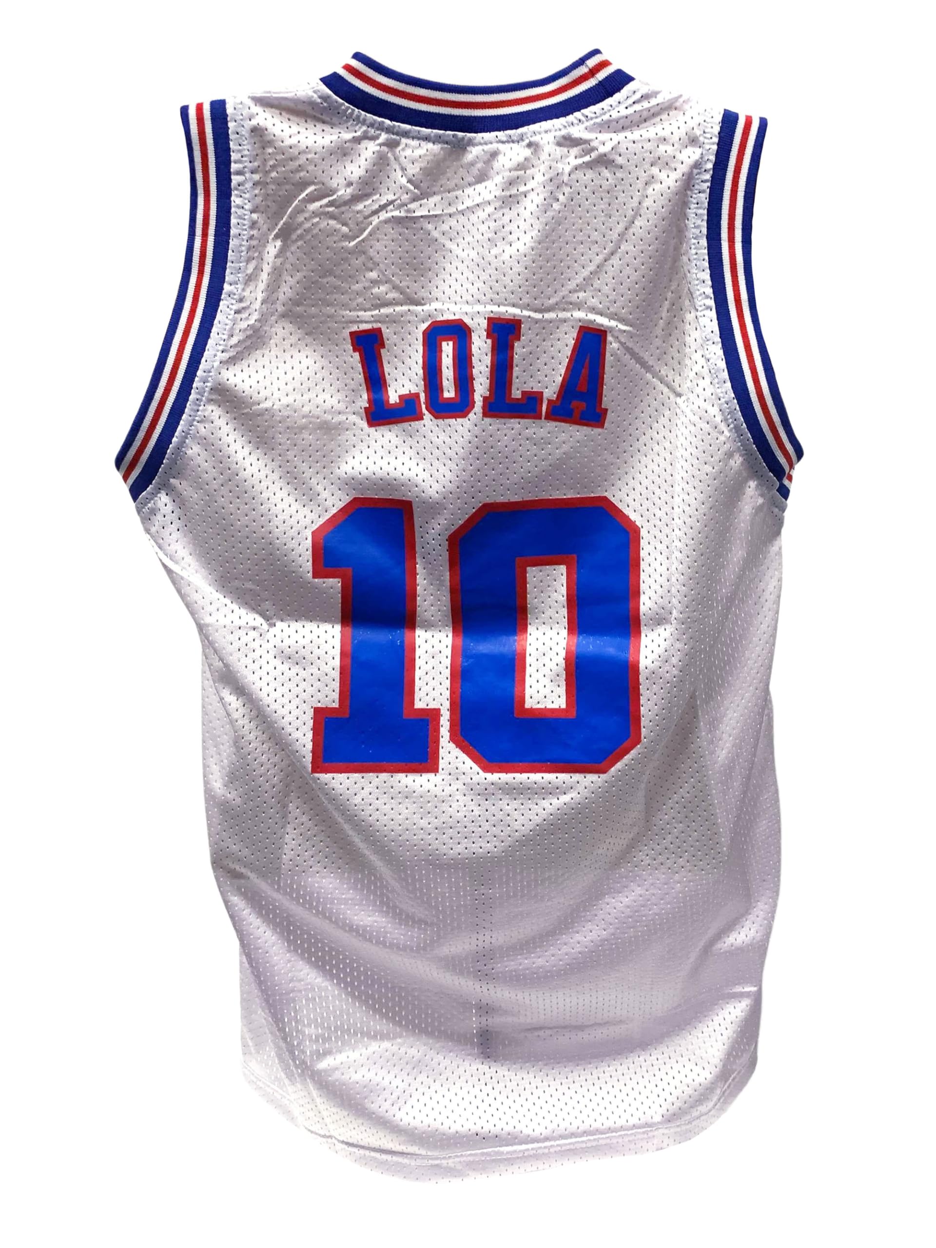 Lola #10 White Basketball Jersey -X-Large