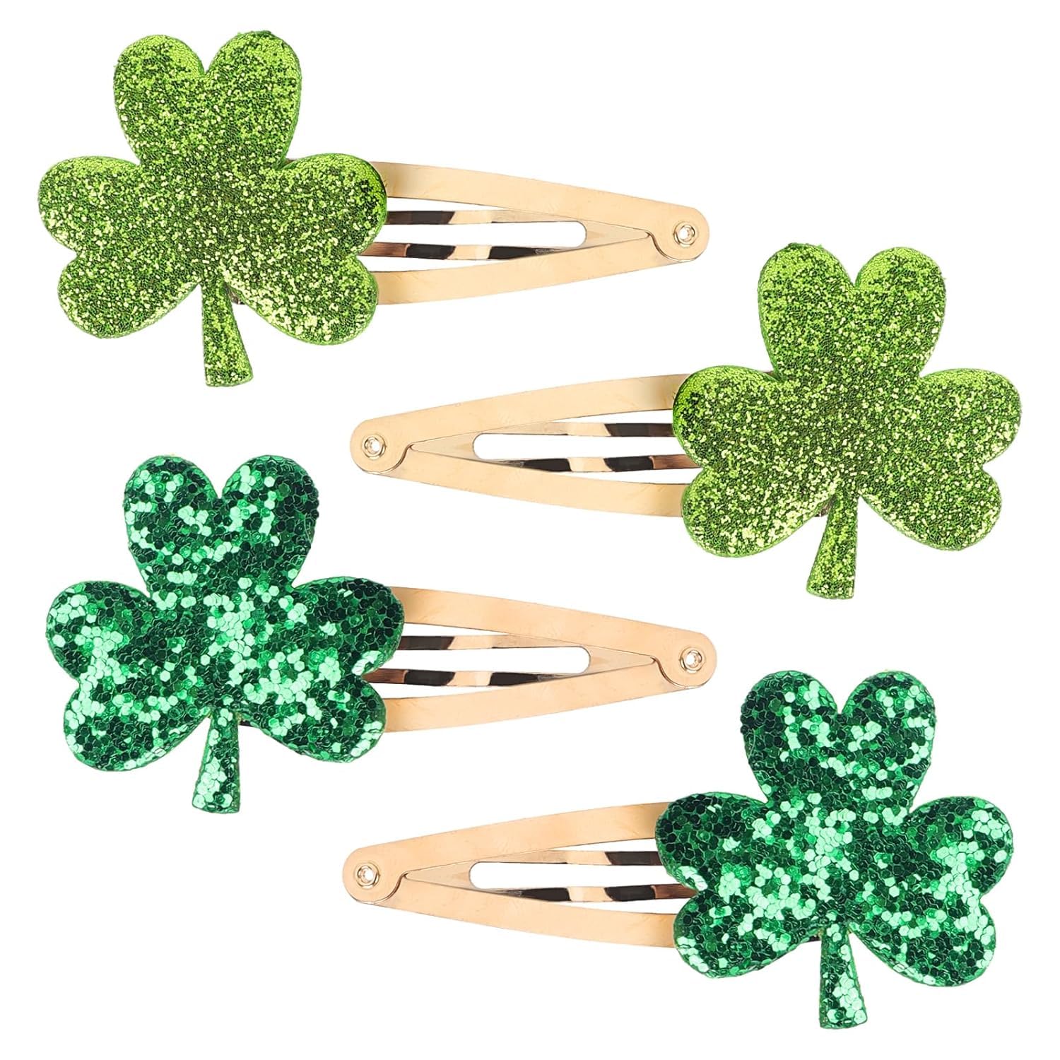 2 Pairs St.Patrick’s Day Hair Clips Glitter Lucky Shamrock Hairpins Green Clover Hair Barrettes for Women Teenager St.Patrick’s Day Hair Accessories Irish Day Parade Party Hair Decoration Favor Supply