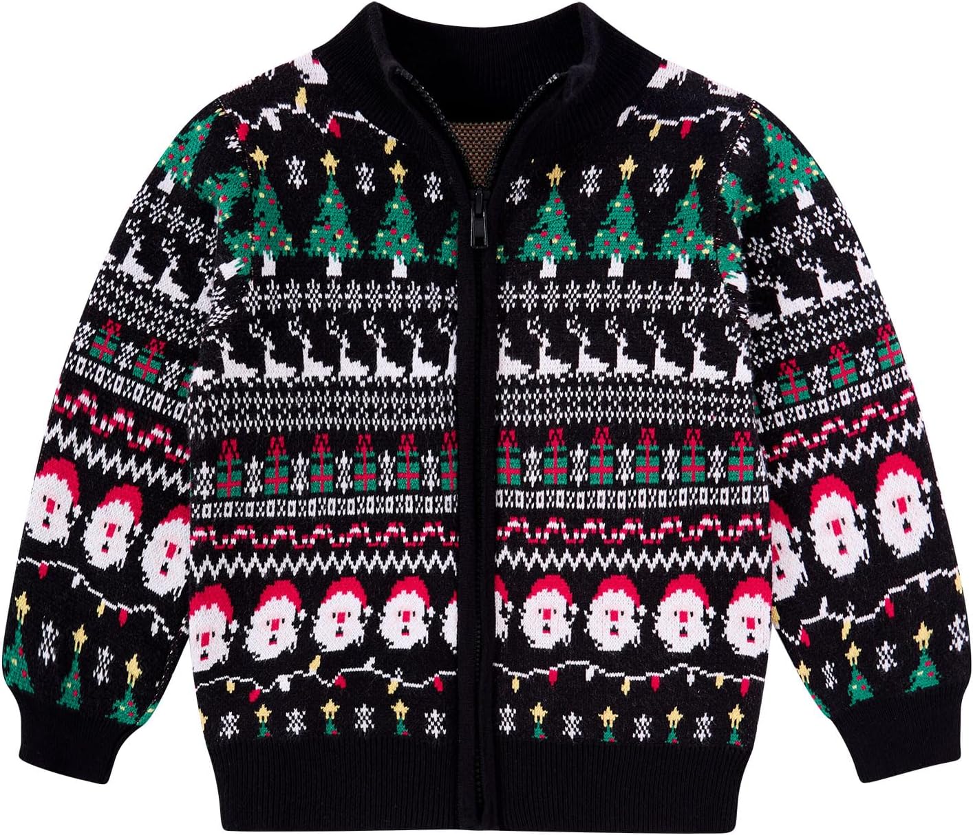 Toddler Boys Christmas Sweater Kids Knitted Cardigan Winter Zipper Outfits Top Toddler Boys Christmas Sweater Kids Knitted Cardigan Winter Zipper Outfits Top