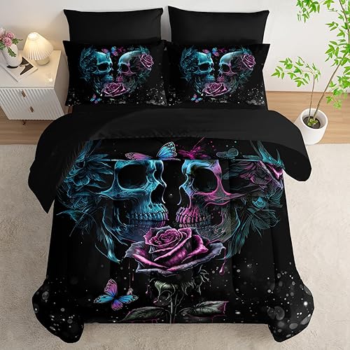 Miniatura 24 de AILONEN Juego de edredón de oso rústico negro, tamaño individual, cama suave de 7 piezas en una bolsa, edredón retro de caza de vida silvestre,