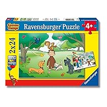 Ravensburger – Puzzle 2×24 Pezzi George Scimmietta | Puzzle Bambini 4 Anni | Dimensioni Di 26×18 Cm | Regalo Bambino 4 Anni | Regalo Originale