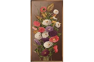 Vertical Floral Canvas Art - 12 x 24 inch Farmhouse Picture Canvas