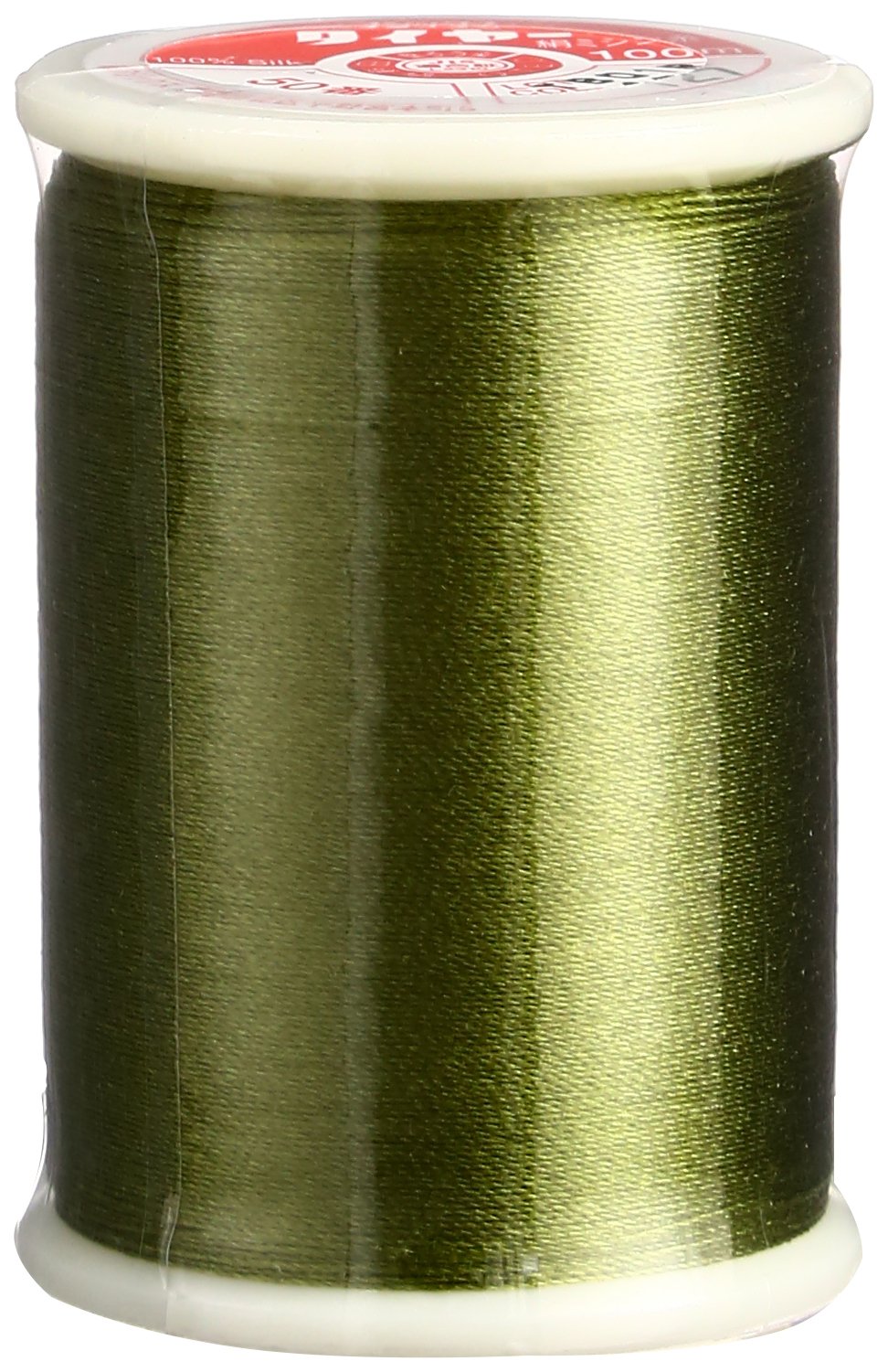 Superior Threads Tire Silk #50 3-Ply 50-Weight High Sheen Silk Embroidery Quilting Sewing Thread - 109 Yard Spool (#127 Olive)