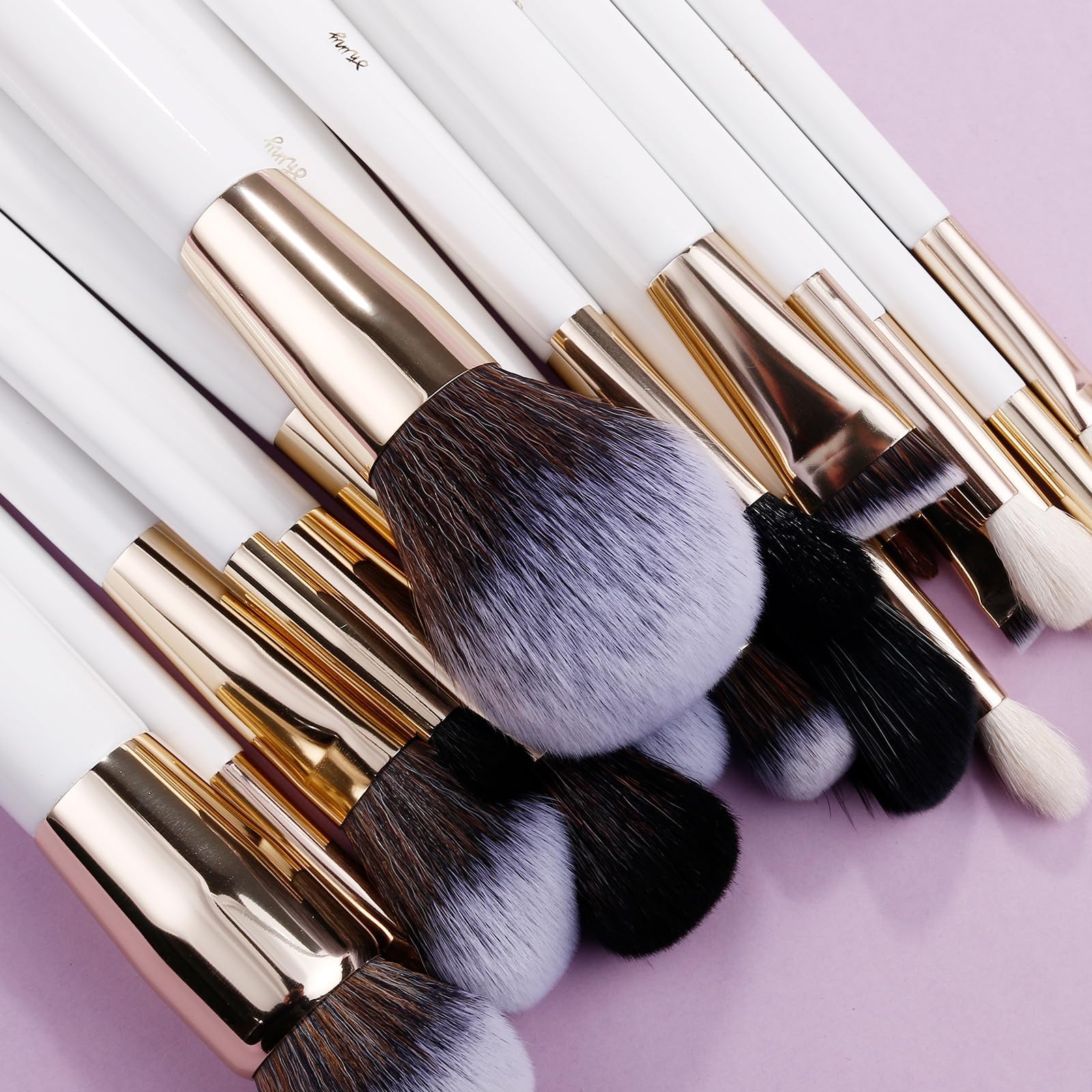 Set pennelli trucco professionali 24 pezzi con custodia – Pennelli make up viso e occhi per fondotinta, cipria, correttore, fard, ombretto, contour