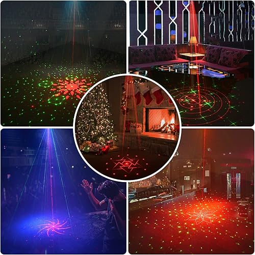 Miniatura 5 de Luces de fiesta, luces de discoteca para fiestas estroboscópicas para pista de baile, proyector de espectáculos de luz activada por sonido, luces de