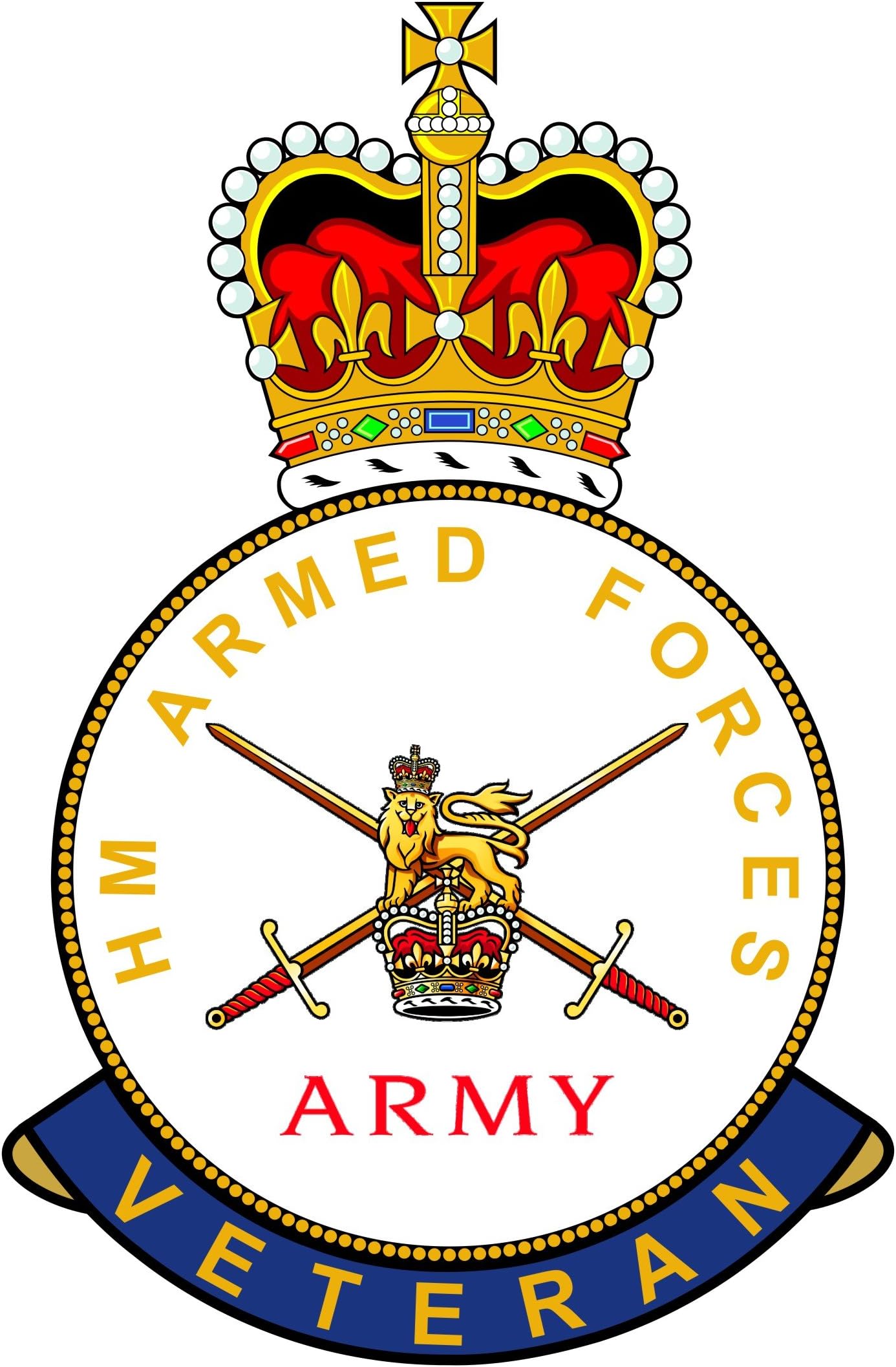 The Quartermaster Online British Army HM Armed Forces Veterans Inside Car Window Clear Cling Sticker