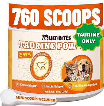 8.11 oz Pure Taurine Powder for Cats & Dogs for Heart Health
