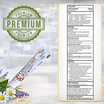 Gelmicin Cream 40g Skin Allergies, Skin Itch, Skin Rashes, Poison Ivy Relief- Contains 1.41 oz