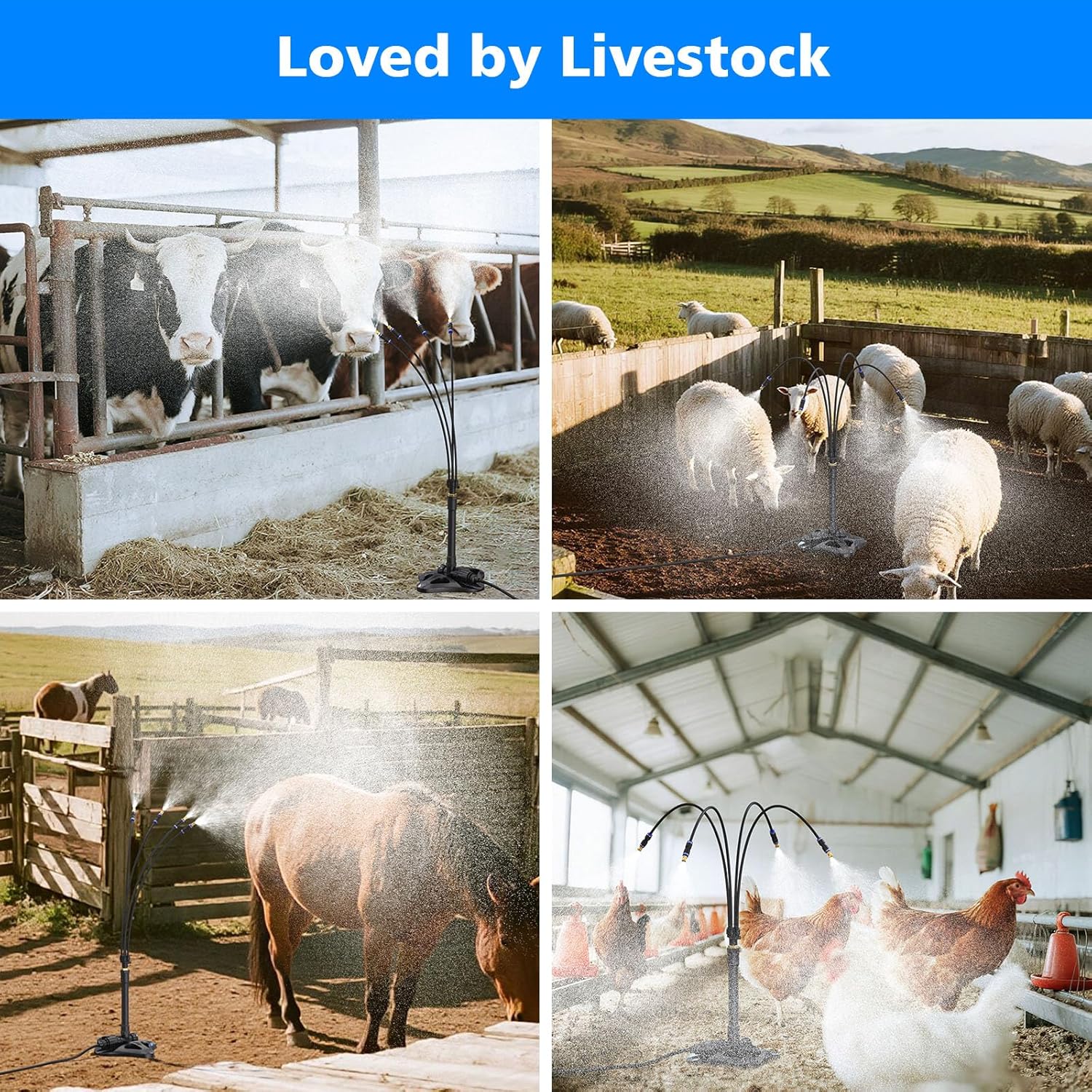 Misters for Outside Patio - Standing Mister for Cooling Outdoor, 26.2FT(8M) Portable Misting System for Garden Backyard BBQ Party Tanning Pool Beach Cooling & Water Playing - Image 7