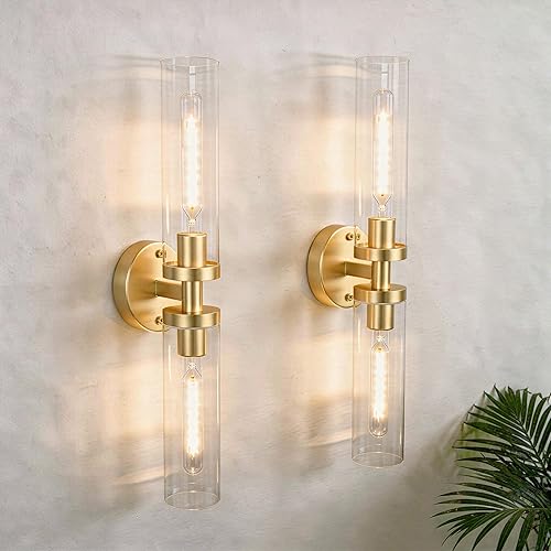 Miniatura 12 de Lámparas de Aplique de Pared para Dormitorio Baño, Iluminación Moderna de Tocador, Linternas de Montaje en Pared de Granja en Negro Mate con Mate