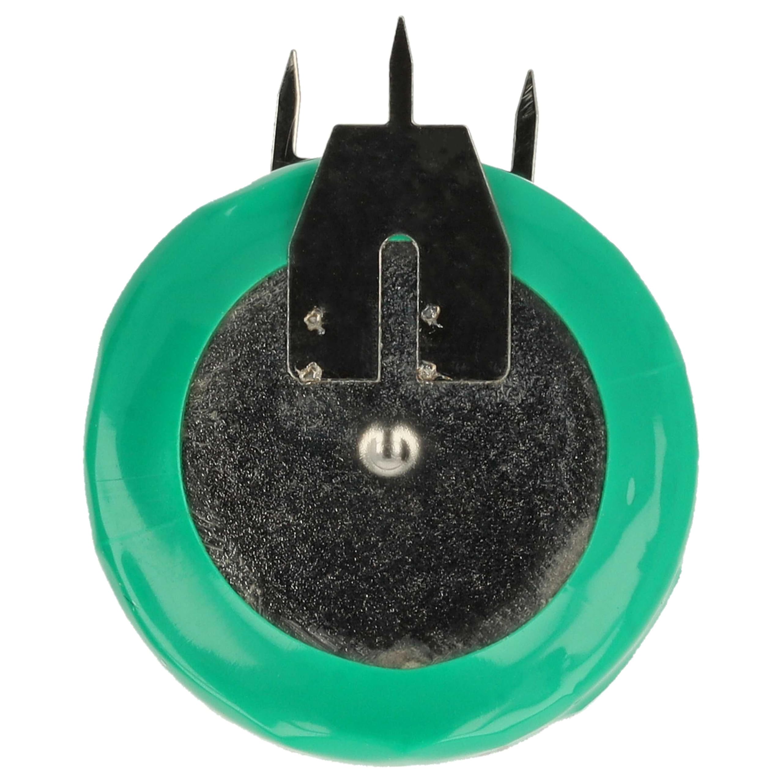 vhbw 100x NiMH Batería de botón de Repuesto Tipo 2/V250H 3 Pines 250 mAh 2,4 V Compatible para lámparas solares, etc.