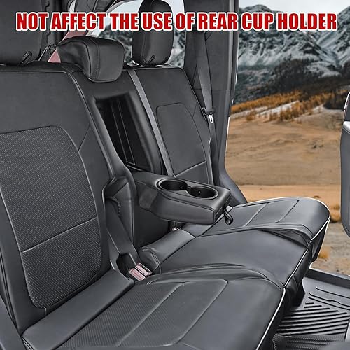 Vista 19 de Mabett Fundas de asiento con respaldo y reposabrazos para accesorios Ford Bronco 2021 2022 2023 2024 4 puertas juego completo de fundas interiores