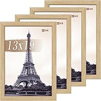 Vista 31 de VCK Paquete de 4 marcos para póster de 16 x 20 pulgadas, de madera maciza negra con veta de madera exclusiva, marco de galería de pared