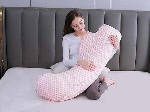 Miniatura 5 de Almohada de embarazo para mujeres embarazadas, almohada corporal suave para embarazo, soporte para espalda, caderas, piernas, almohada de maternidad