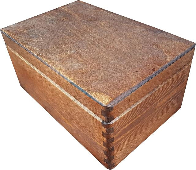 Wooden Box 30x20x13.5 cm Whit Lid, Whithout Handles in Brown Color