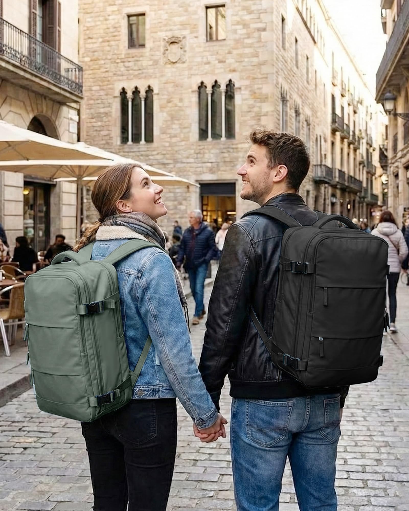 SZLX Zaino Ryanair 40x30x20 Sottovuoto Zaino da Viaggio 40x20x25 Ryanair Wizzair Donna da escursionismo impermeabile Zaino Casual Laptop da 14 Pollici con porta di ricarica USB Scomparto per Scarpe