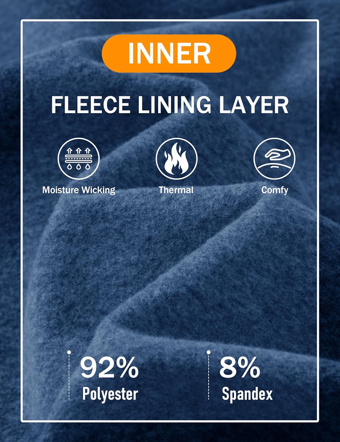 MAGCOMSEN Men's Thermal Shirts Long Sleeve Fleece Lined Base Layer Undershirts Athletic Warm Winter Workout Top - Image 3